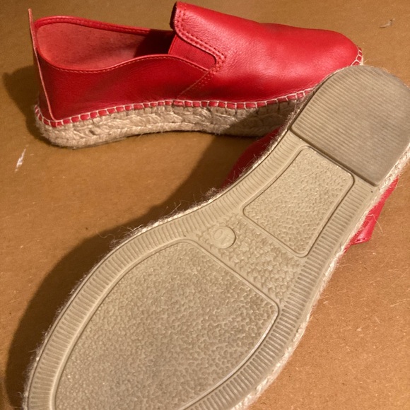 Espadrilles red leather size 10 - Picture 4 of 6